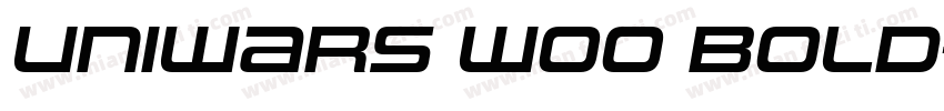 Uniwars W00 Bold字体转换